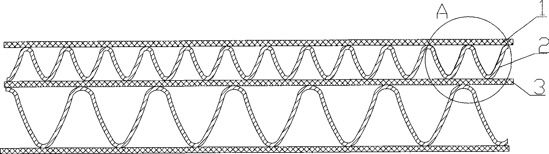 Anti-faking paper boards of corrugated coating and production thereof