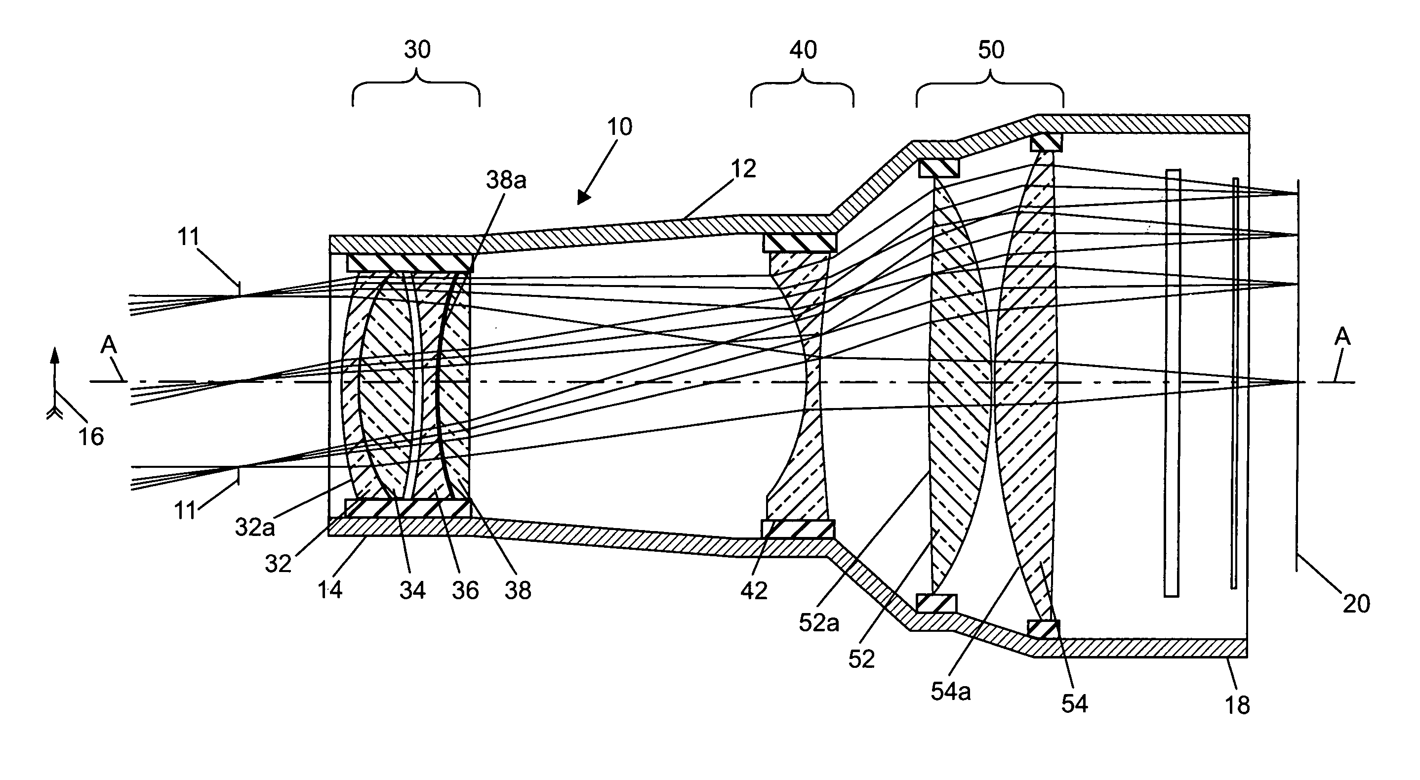 Wideband apochromatic lens system