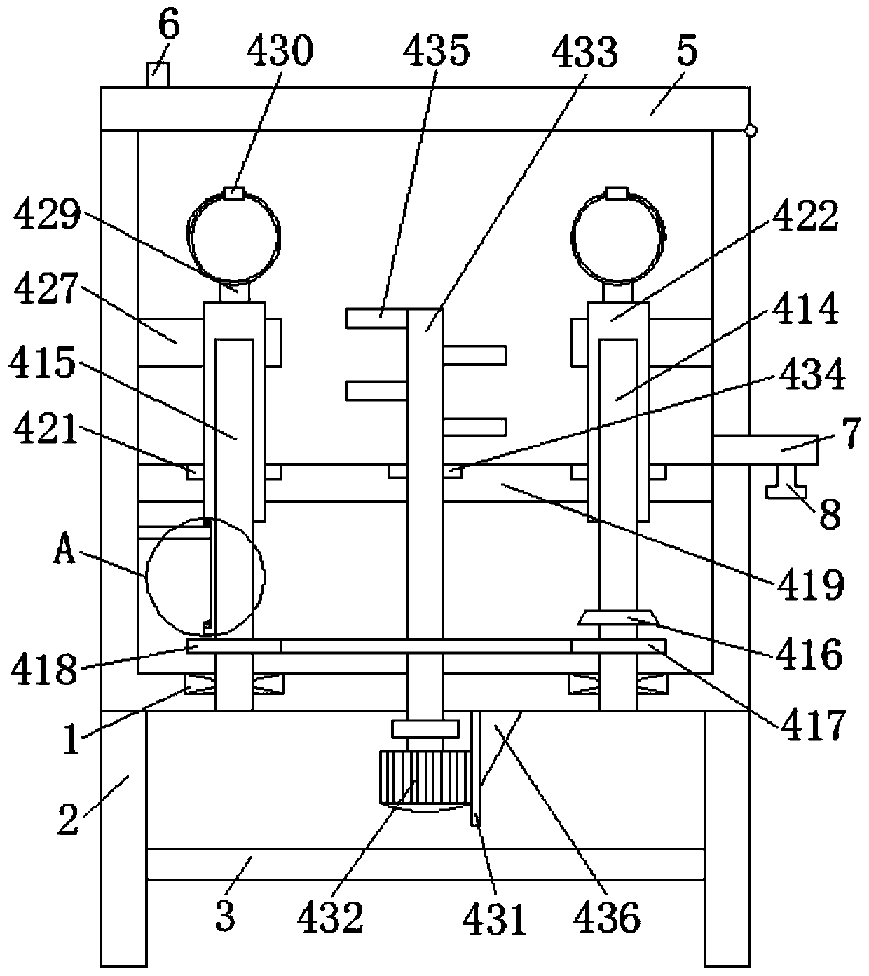 Neonatology department feeding-bottle disinfection device