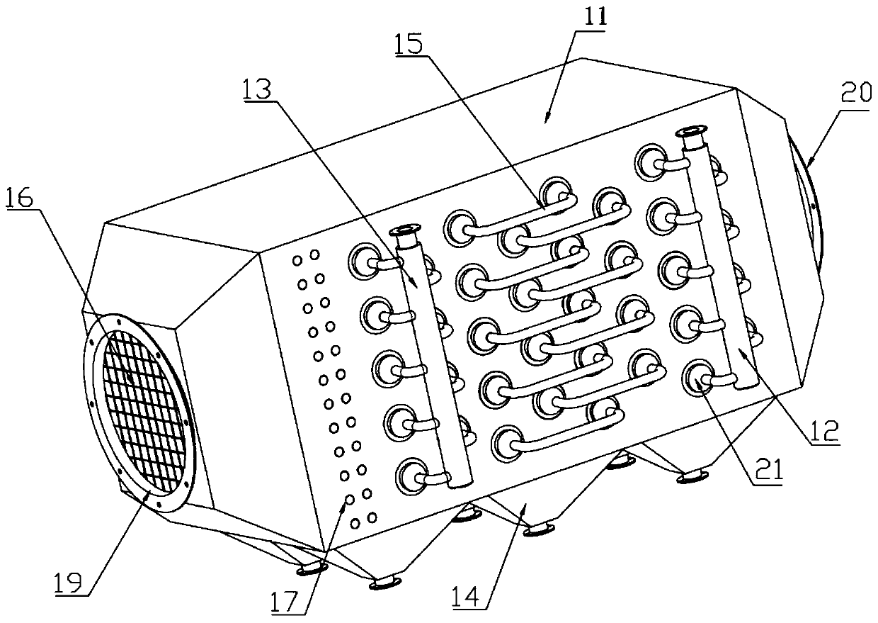 Detachable modular anti-wear and dust-removing three-dimensional finned tube heat exchanger