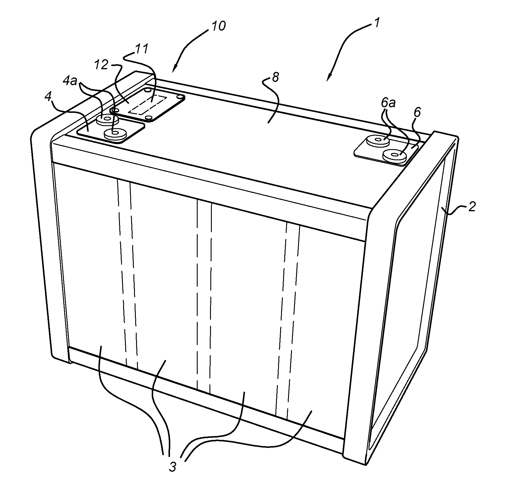 Battery with integrated fuse