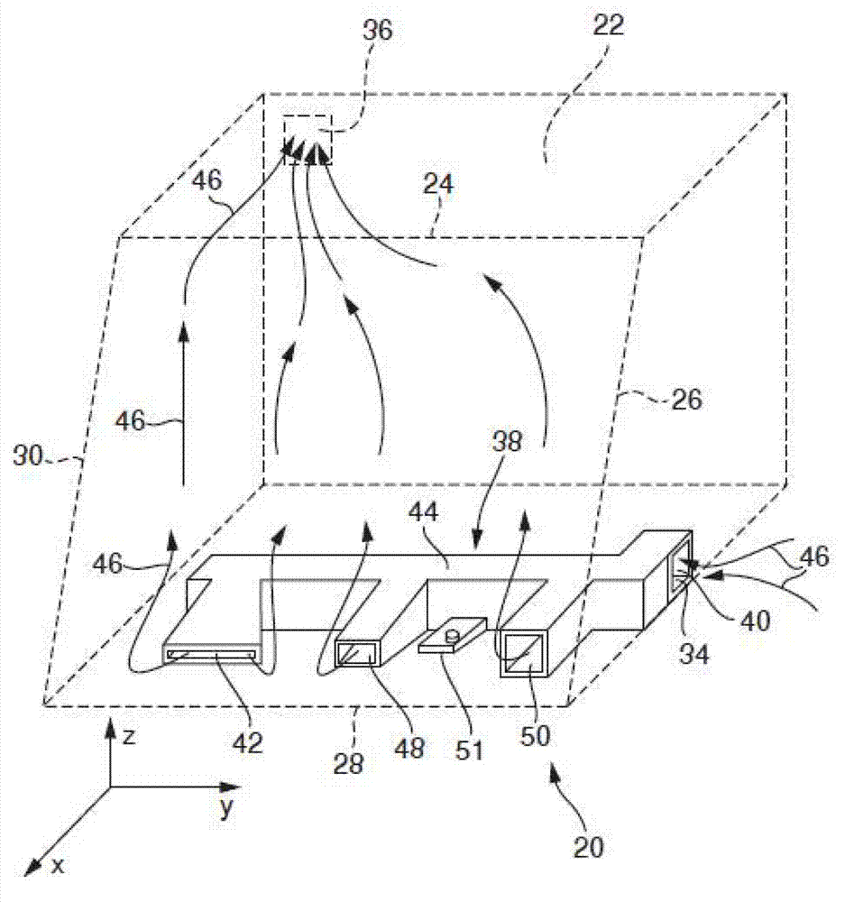 Headlamp with means for air guidance within the headlamp housing