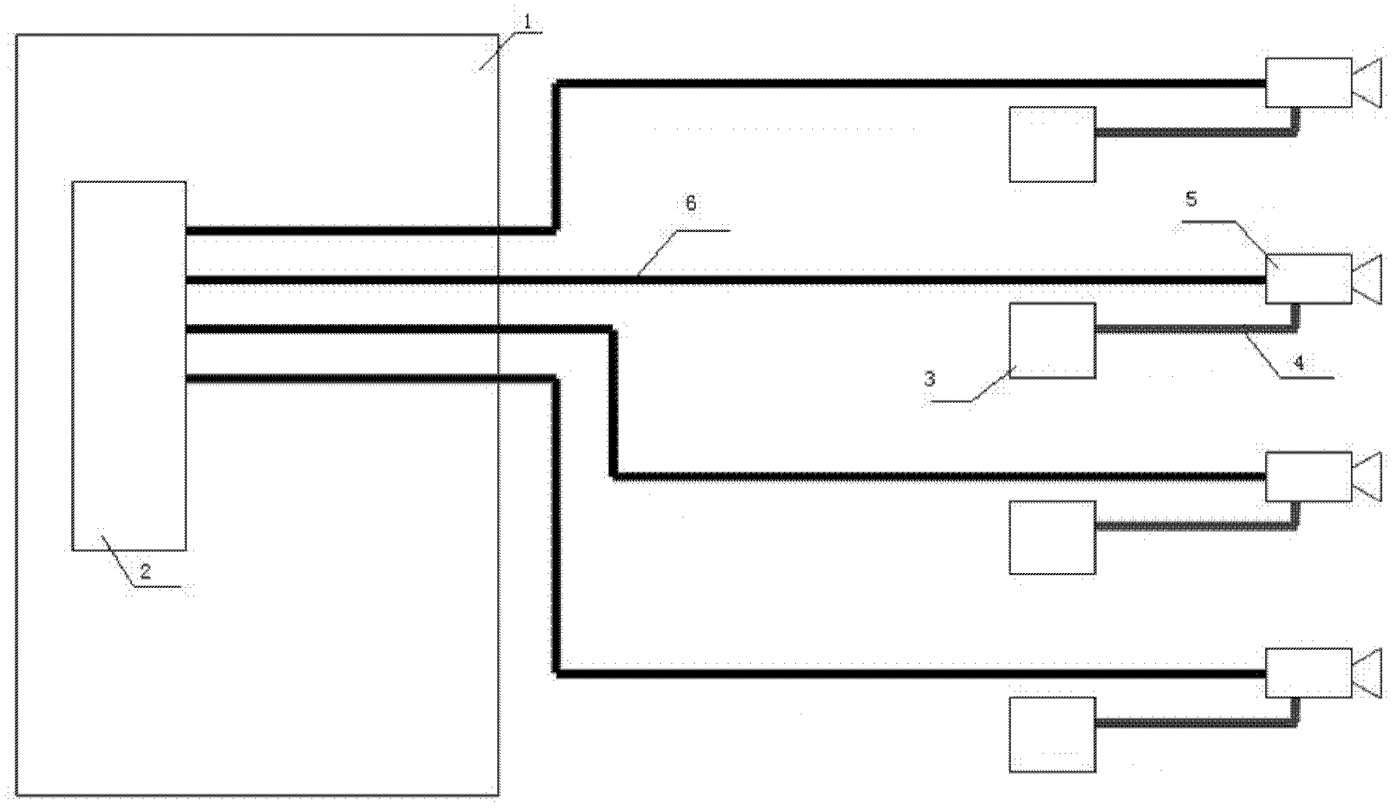 Method and equipment for transmitting analog video signal and realizing long-distance power supply by network cables