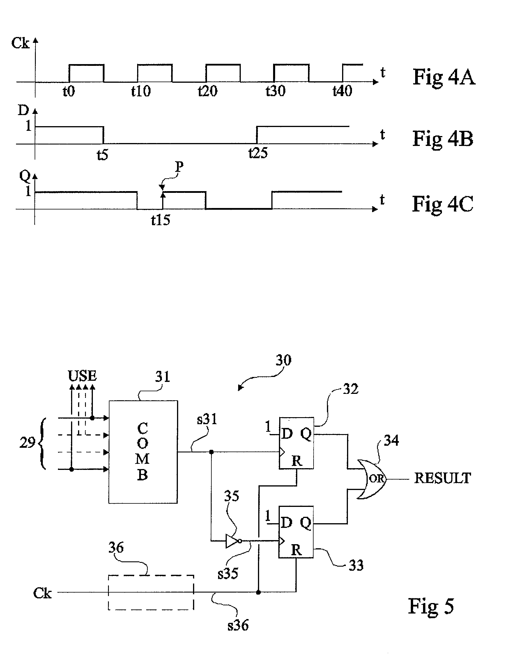 Detection of a disturbance in the state of an electronic circuit flip-flop