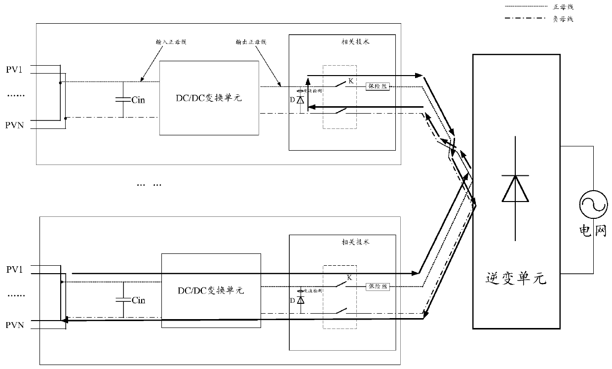 Fault isolation device, DC boosting device and inversion device