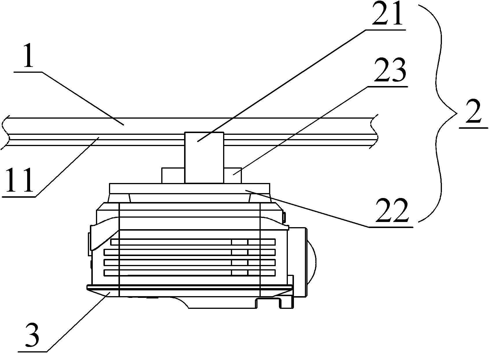 Projector installing positioning structure, electronic whiteboard and interactive demonstration system