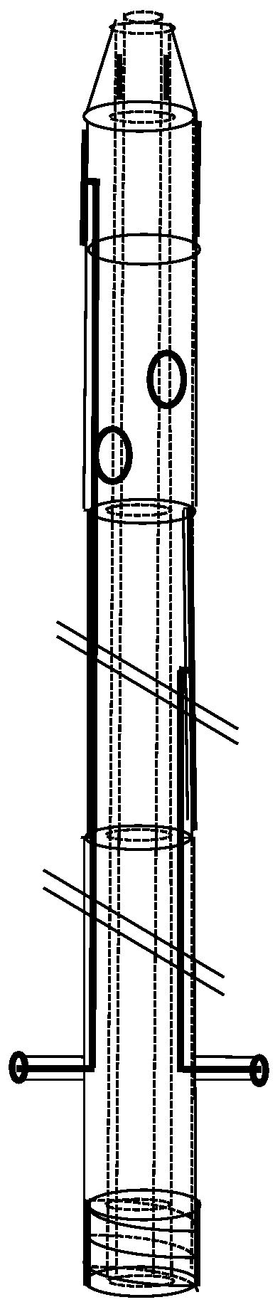 Expansion type drainage tube with balloon for fistula