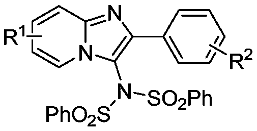 N-(2-arylimidazo[1,2-a]pyridin-3-yl)bisbenzenesulfonylimide compound and its synthesis method