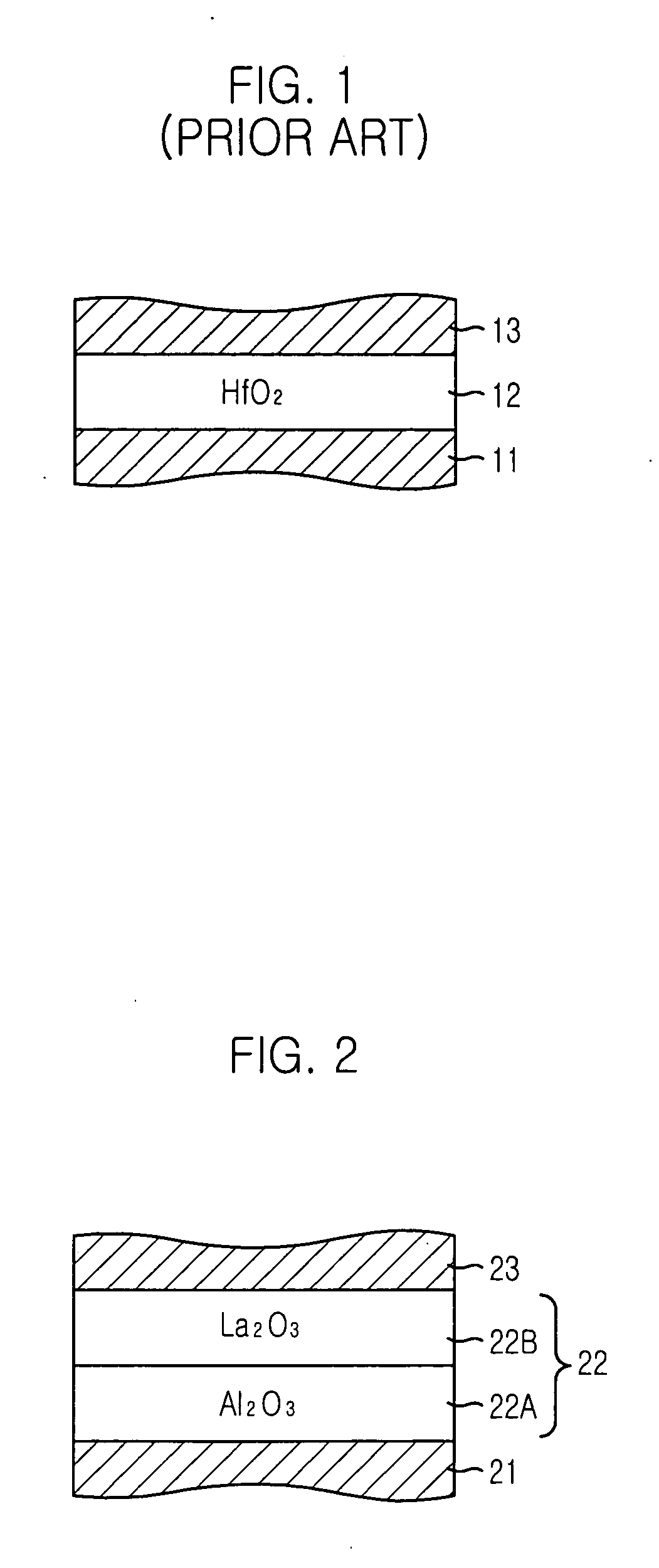 Capacitor with aluminum oxide and lanthanum oxide containing dielectric structure and fabrication method thereof