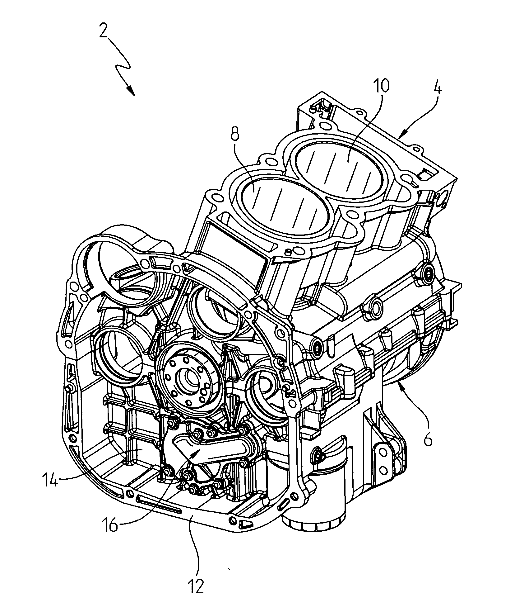 Wet oil sump for four cycle engine