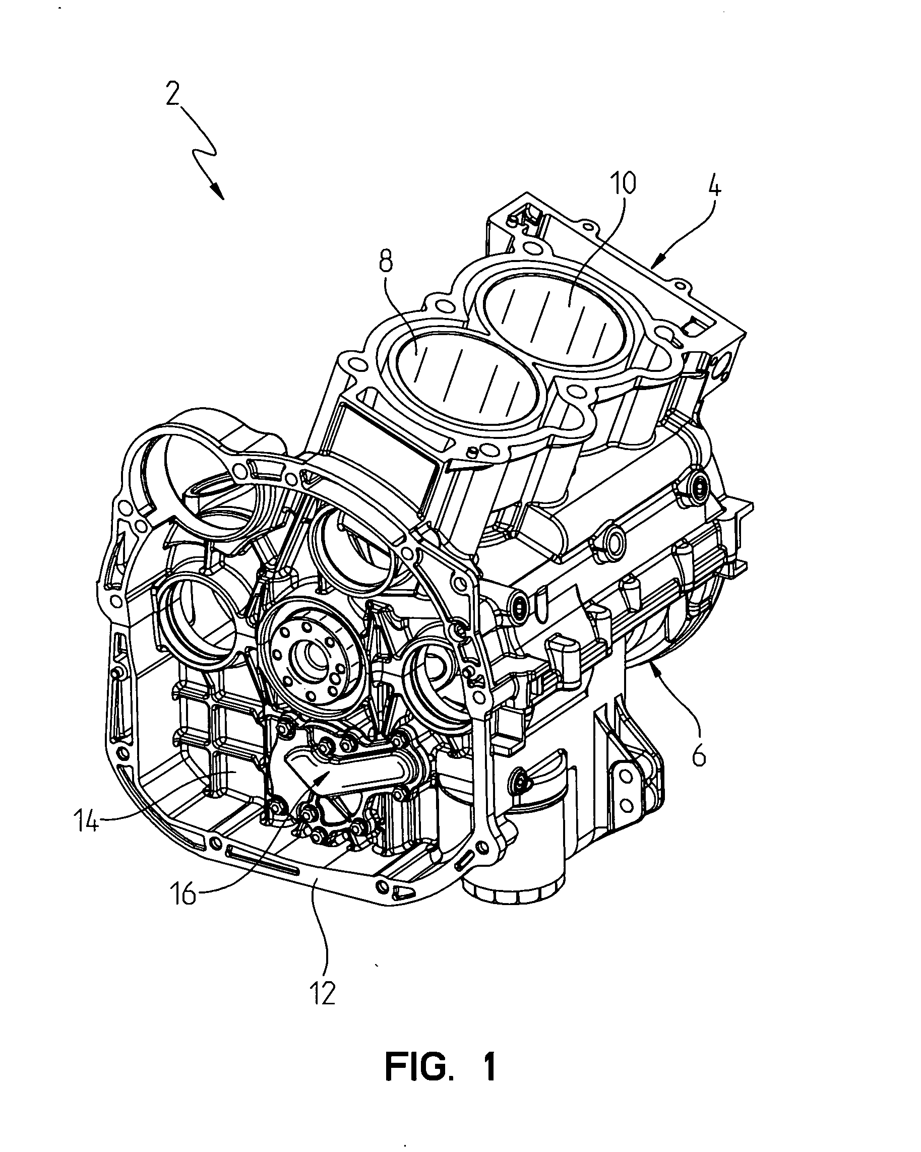 Wet oil sump for four cycle engine