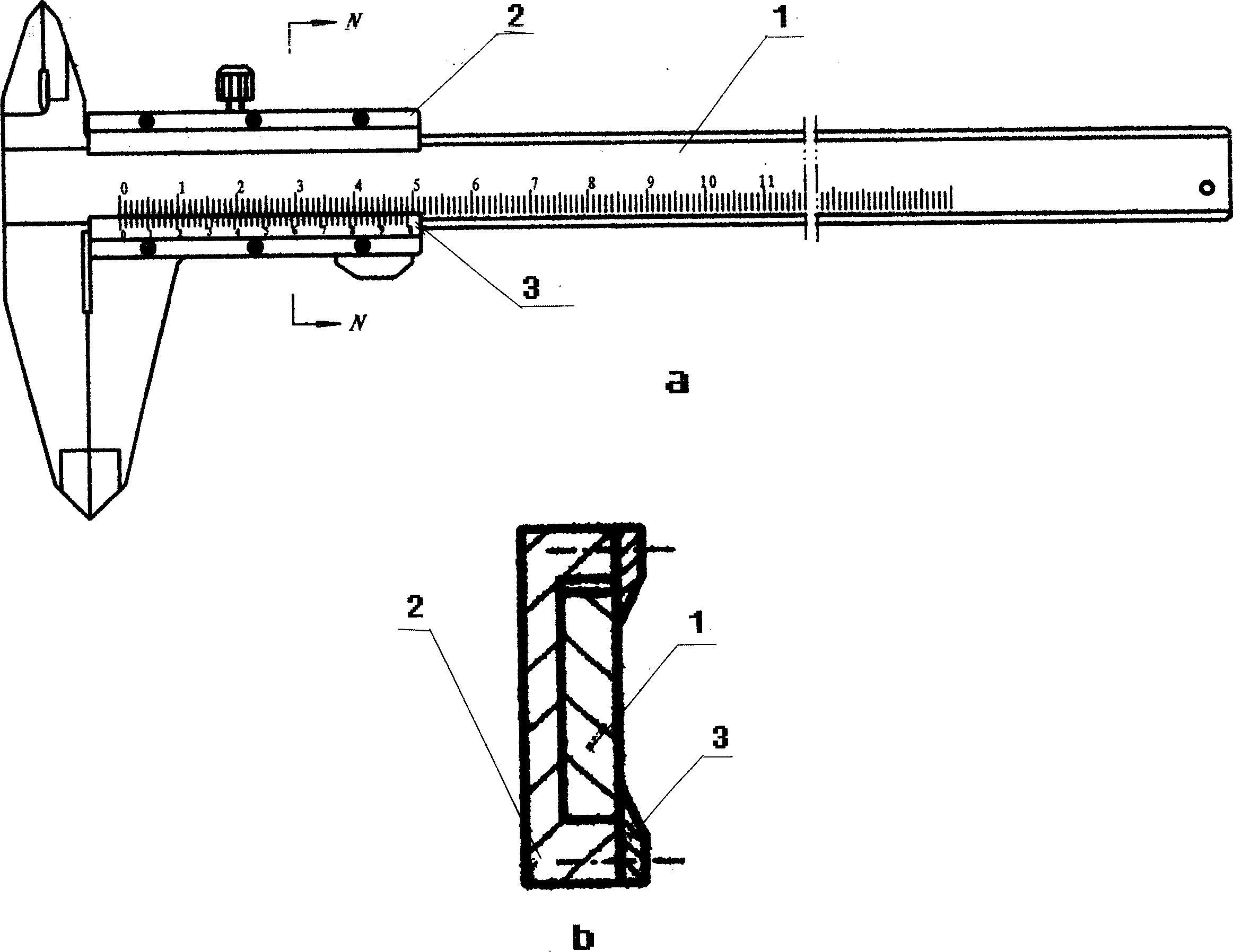 Closed adjustable vernier caliper