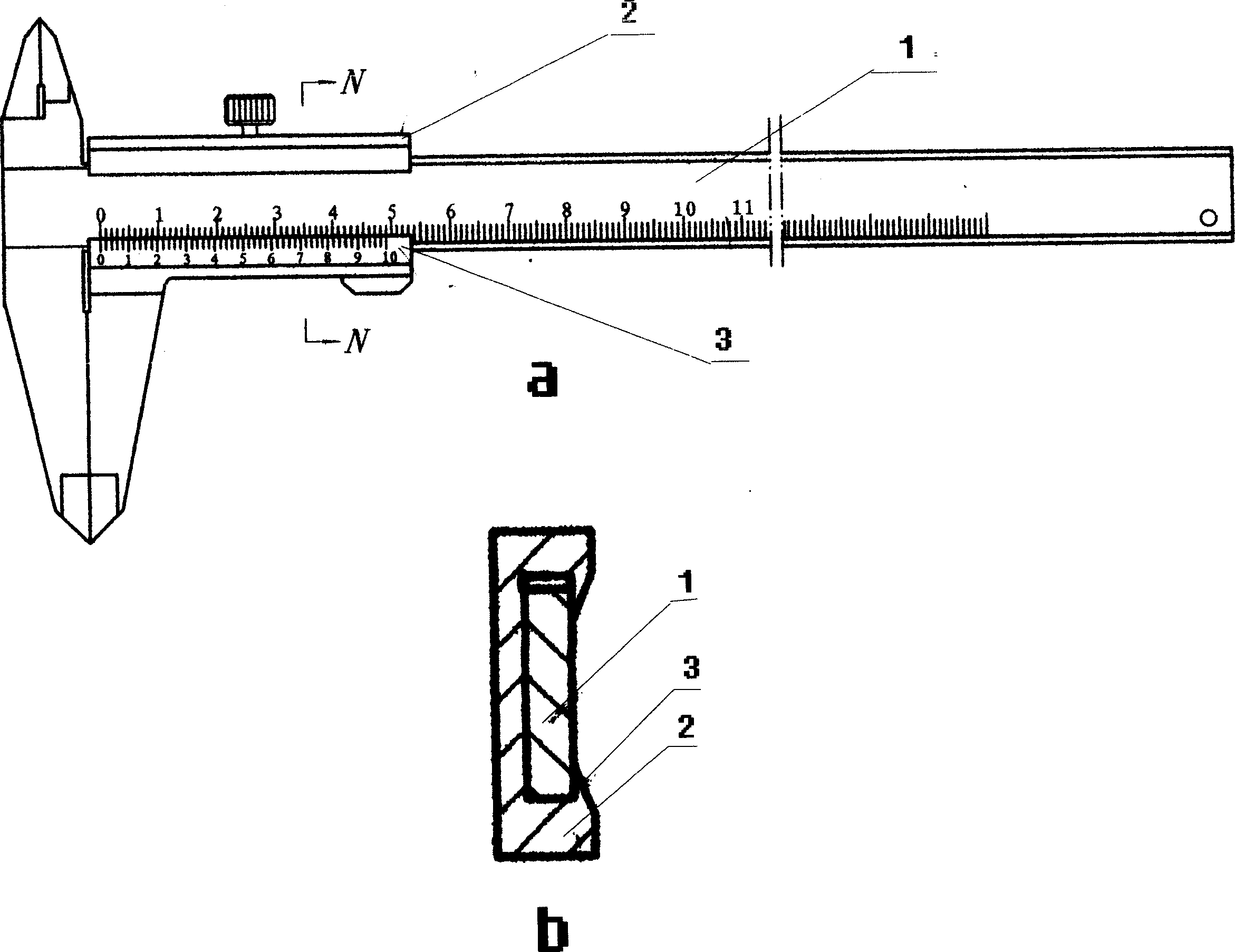 Closed adjustable vernier caliper