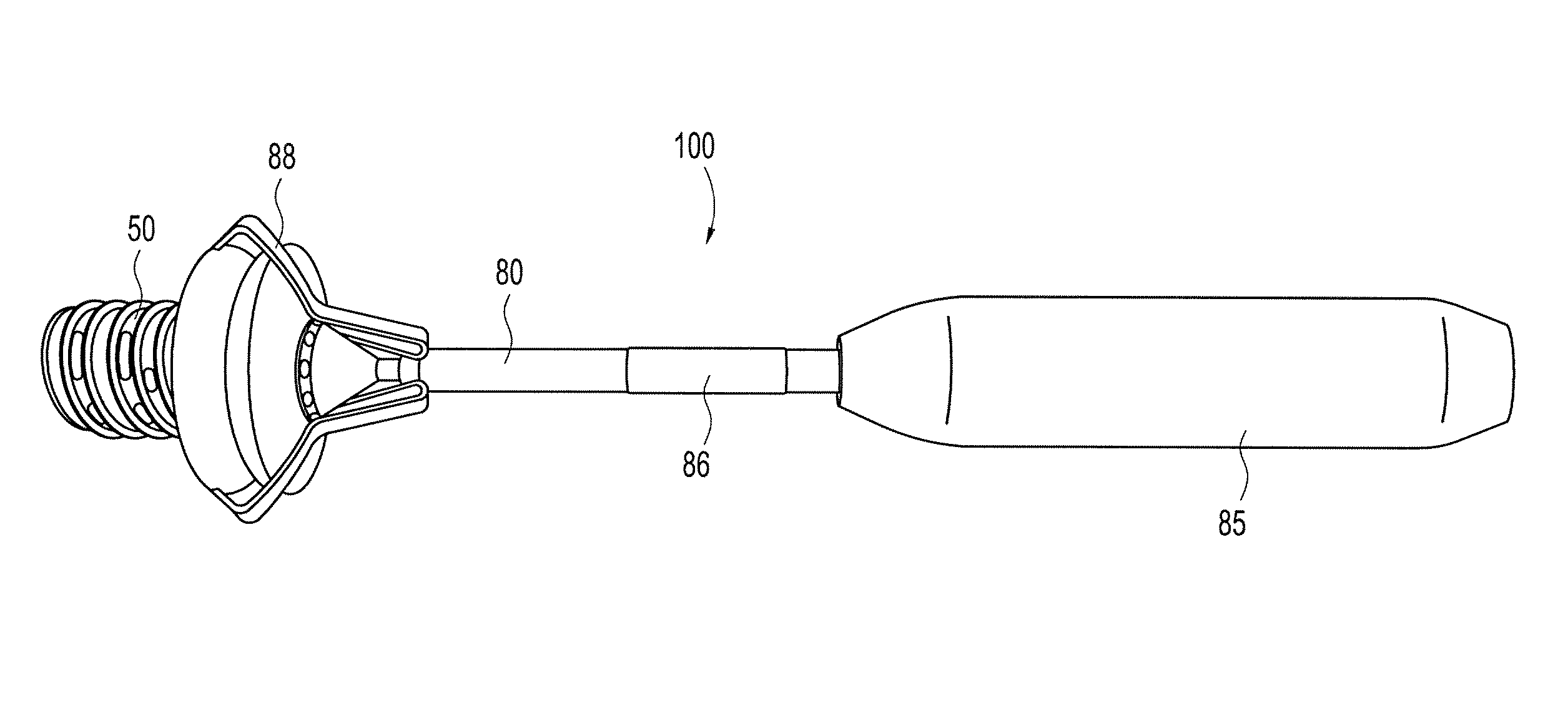 Dome shaped implant and inserter