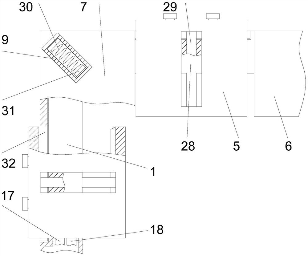 Dry-wet dual-purpose flow-guiding and dust-removing device of blackboard for English teaching