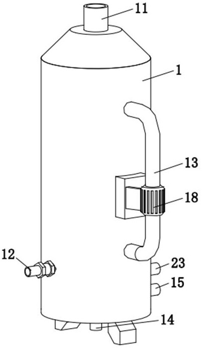 A high-flow rate low-separation gas desulfurization tower