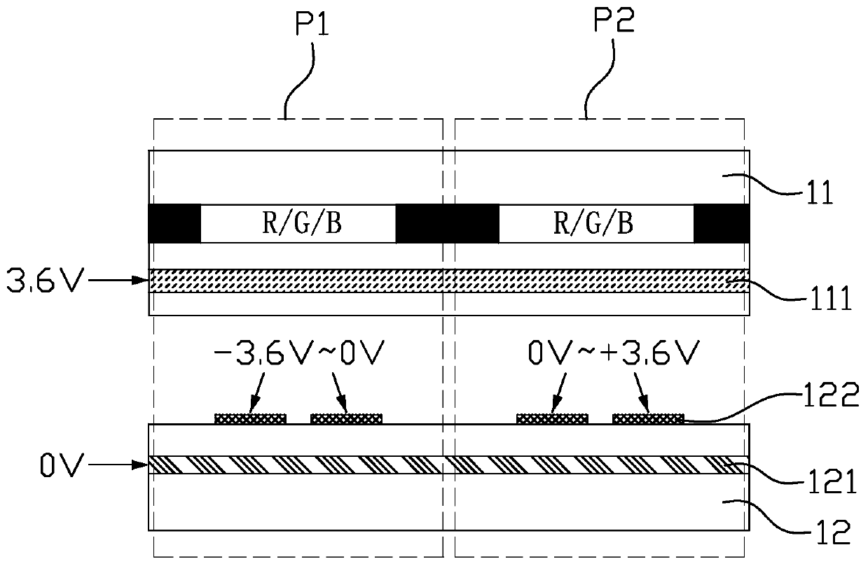 Array substrate, liquid crystal display device and driving method