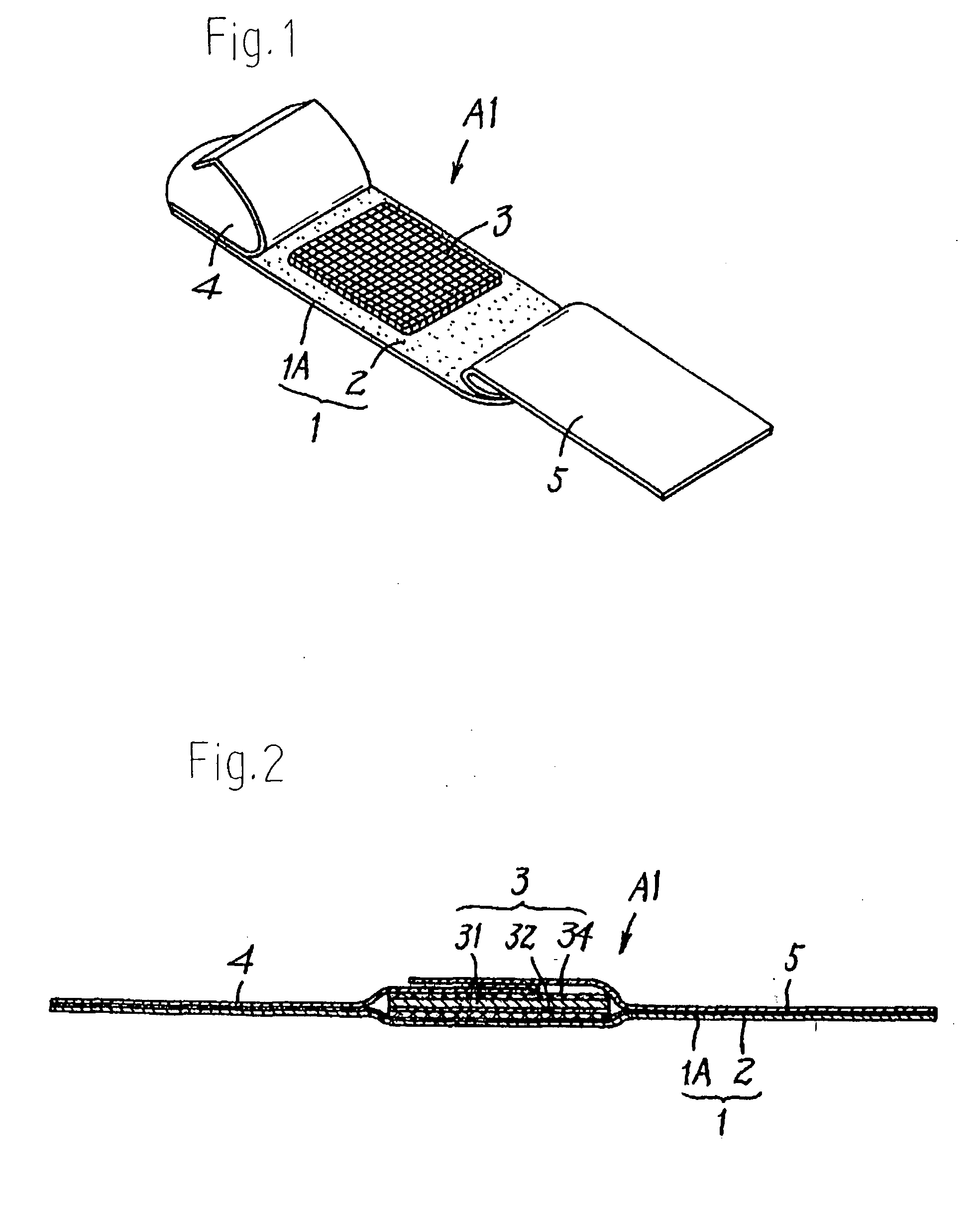 First aid adhesive plaster