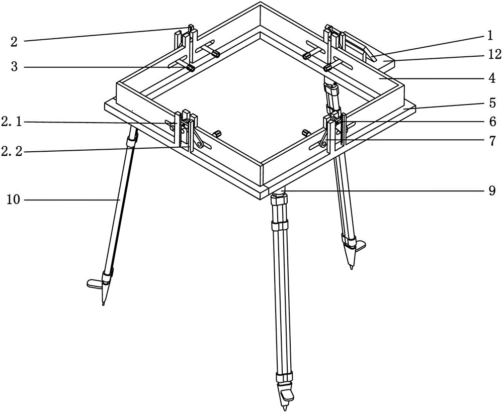 Automatic inclination measurement device for precast pile with rectangular or hollow rectangular cross section