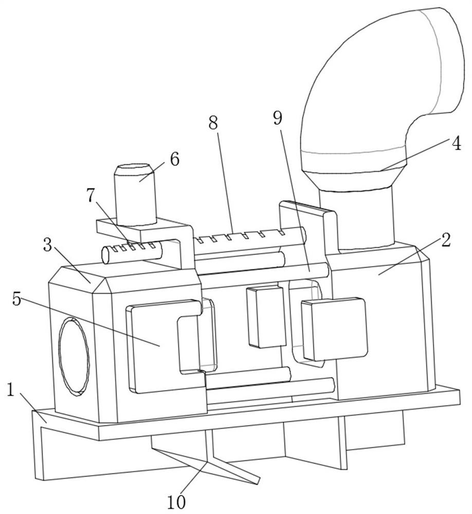 High-speed forming and separating device for automobile plastic part