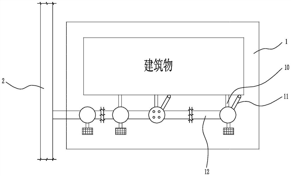 Reconstruction method based on existing septic tank, buffer tank and drainage system