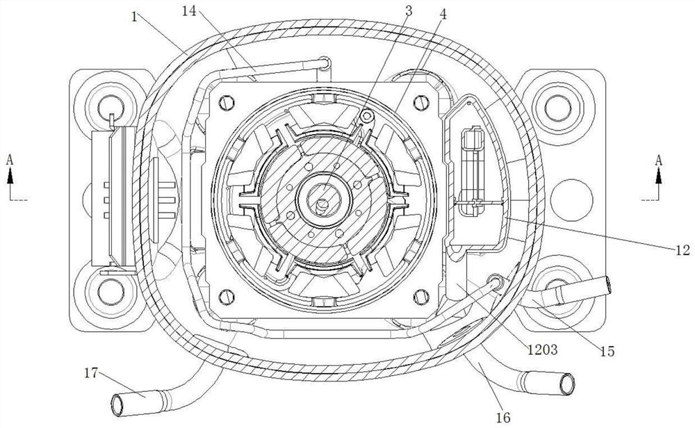 Novel swinging rotor compressor with low-pressure cavity in shell