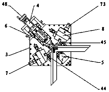 Power head structure of four-corner corner connecting machine