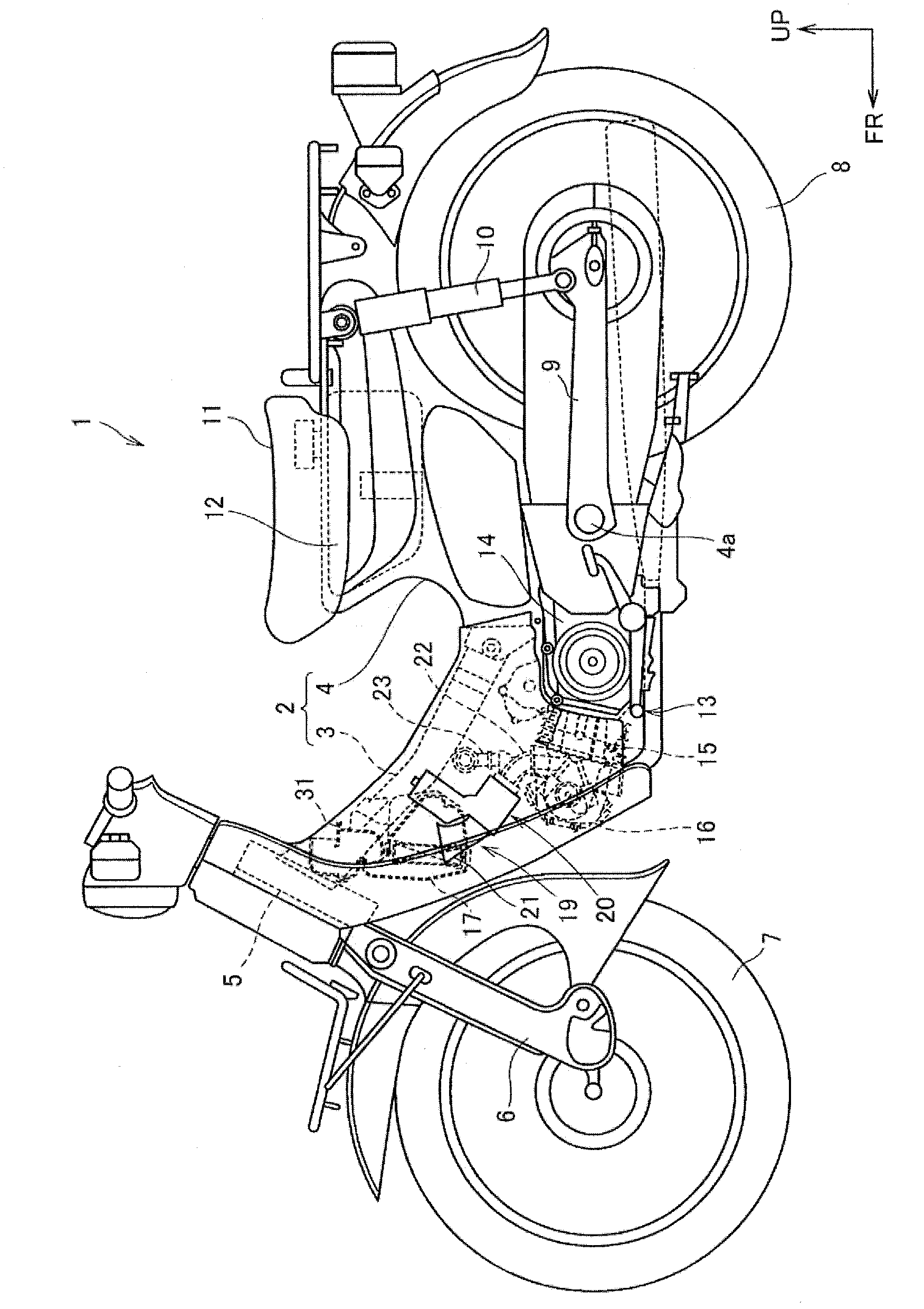 Bestride type vehicle