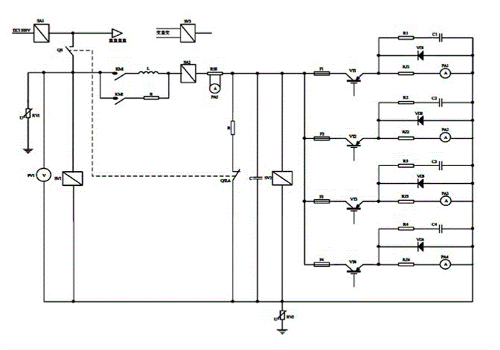 High-power braking energy consumption device and control method thereof