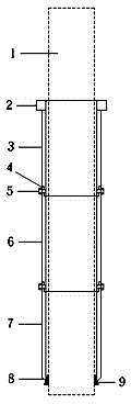 Pile sinking method for prestress hollow pipe piles by aid of follow-up sleeve