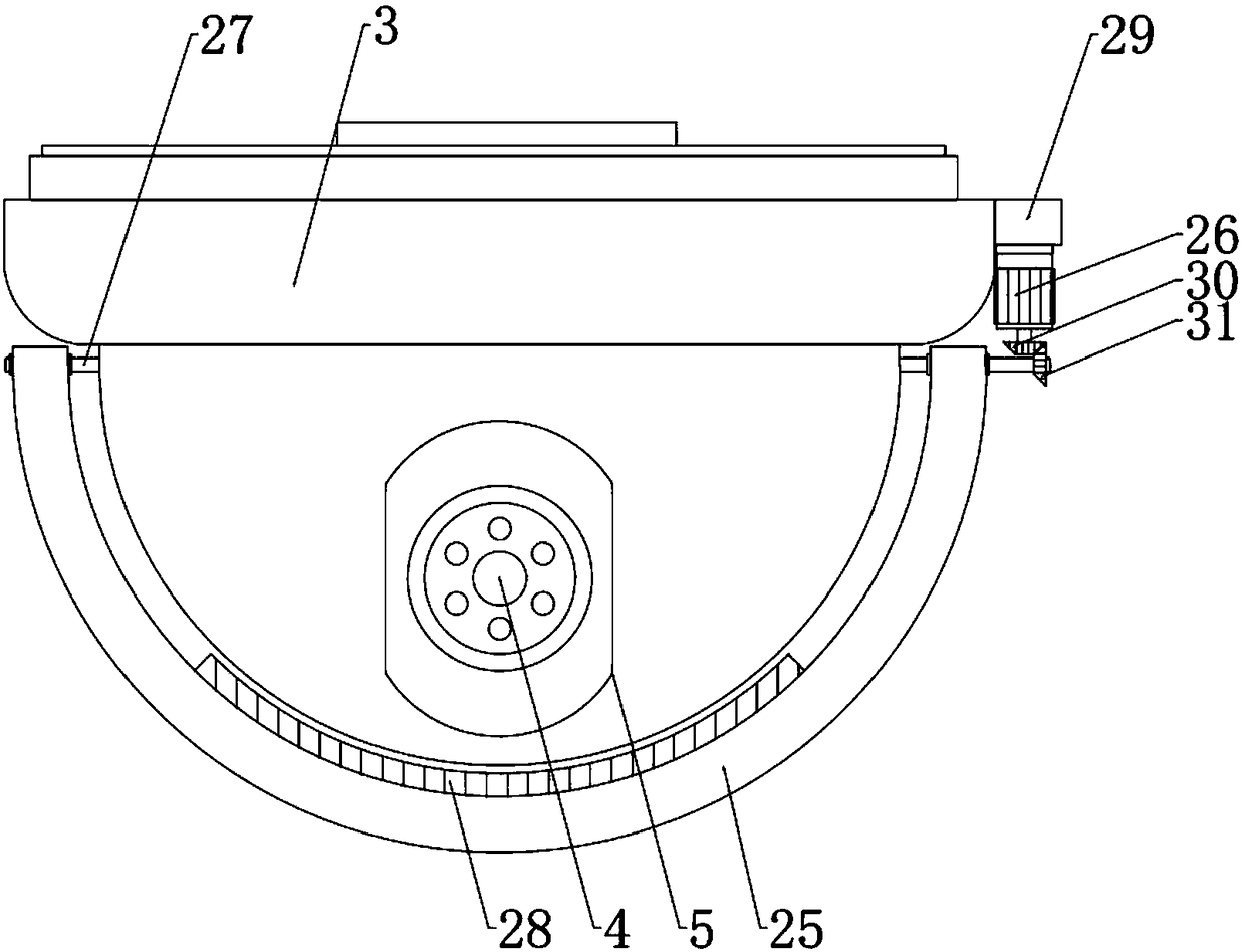 Wide-angle security and protection monitoring device