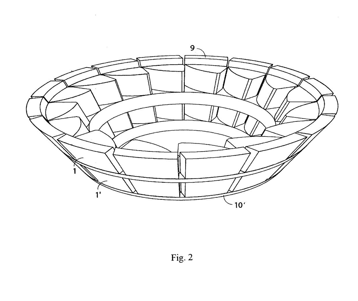 Apparatus for creating a swirling flow of fluid