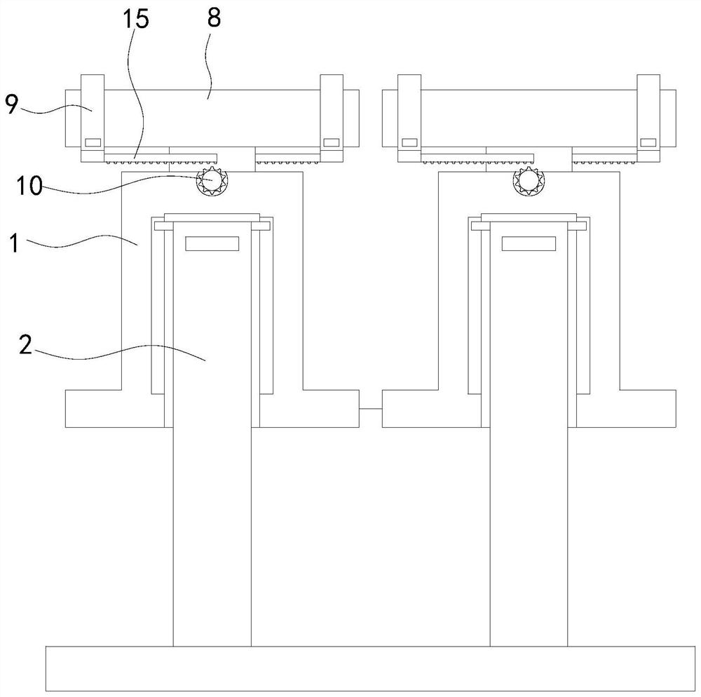 Guardrail protection component capable of changing height along with seawater rising tide