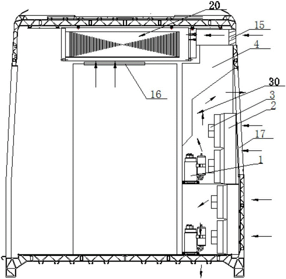 Air conditioner unit and suspension type overhead rail vehicle with air conditioner unit