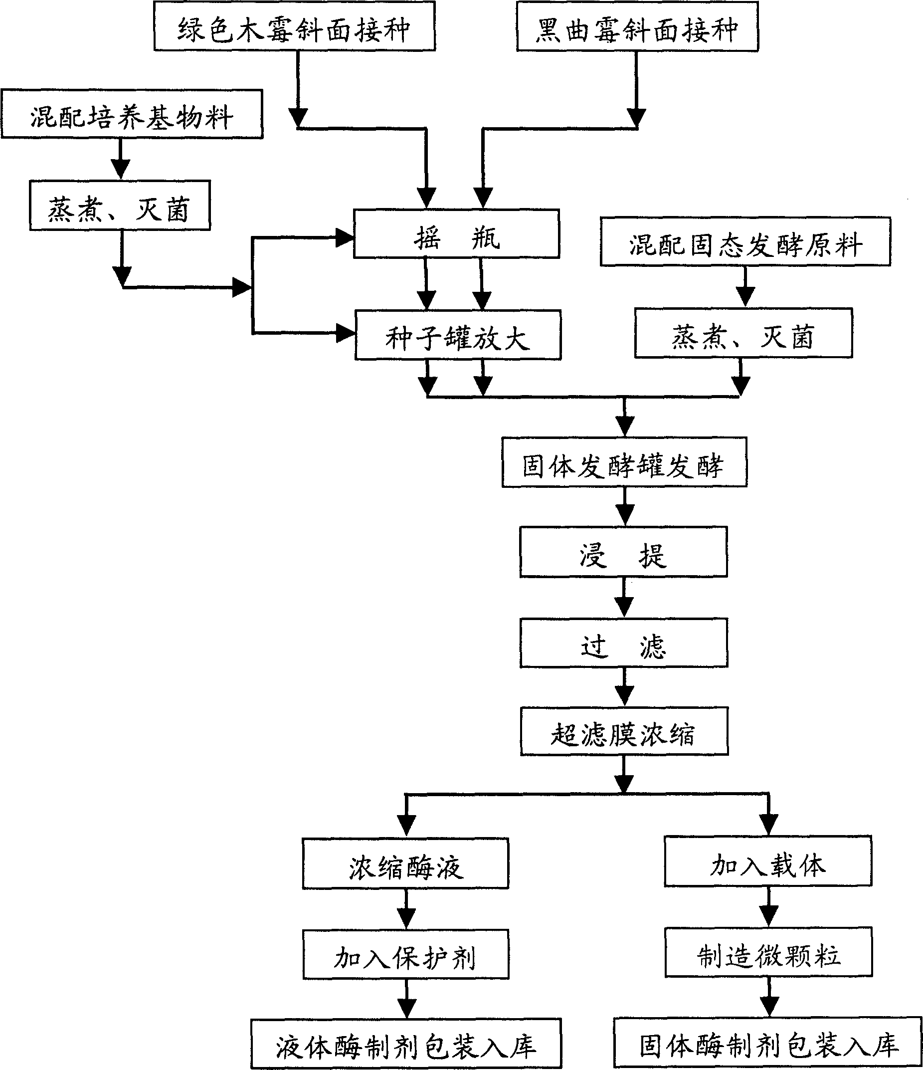 Composite microorganism beta-dextranase and beta-glucosaccharase production method