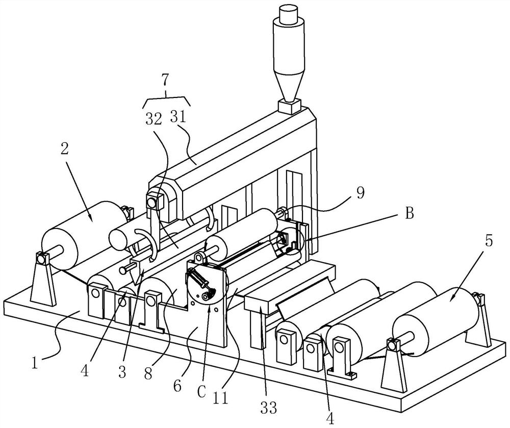 Paperboard laminating aluminum foil compounding process and compounding machine thereof