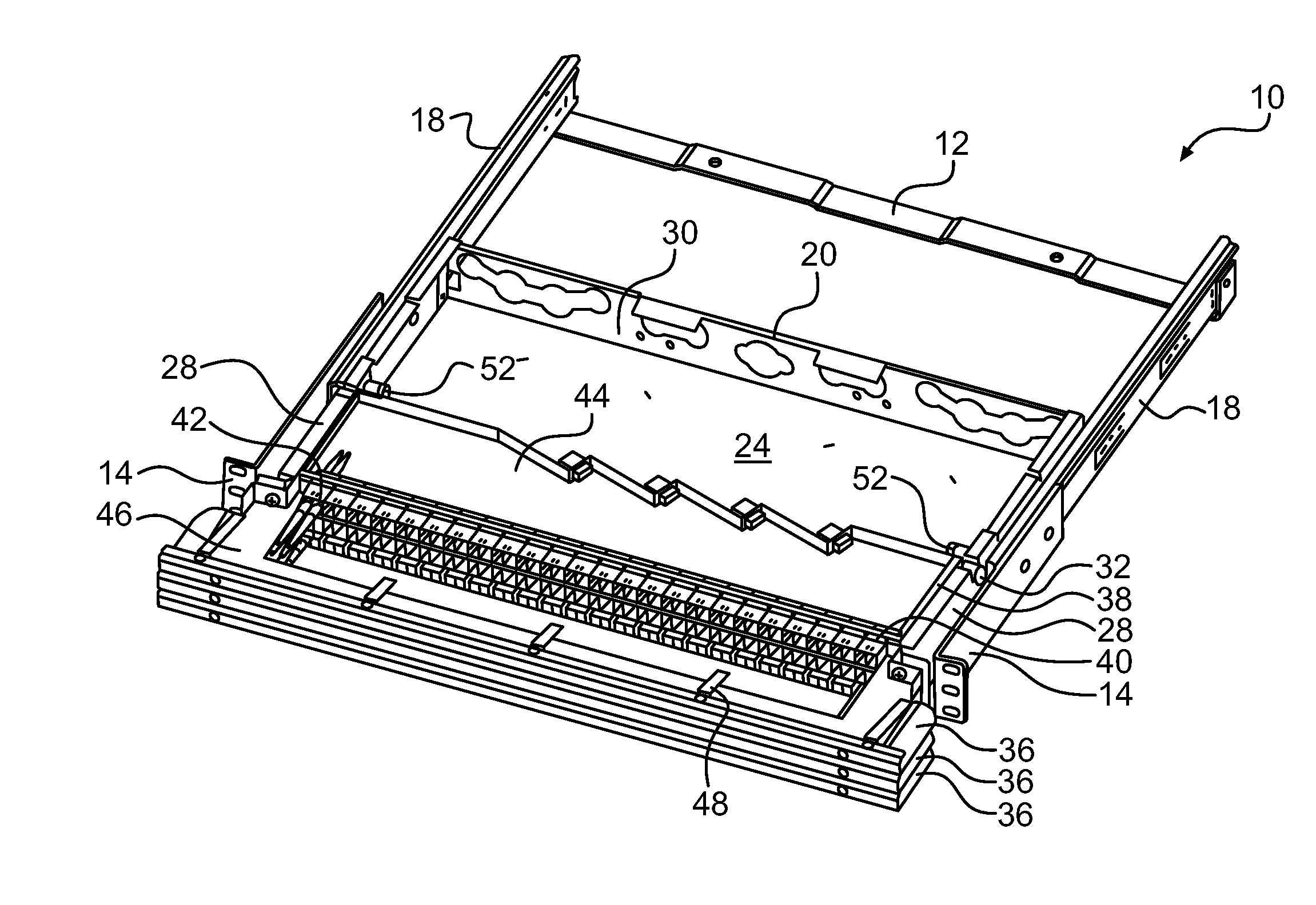 High density patching system for cable and optical fiber