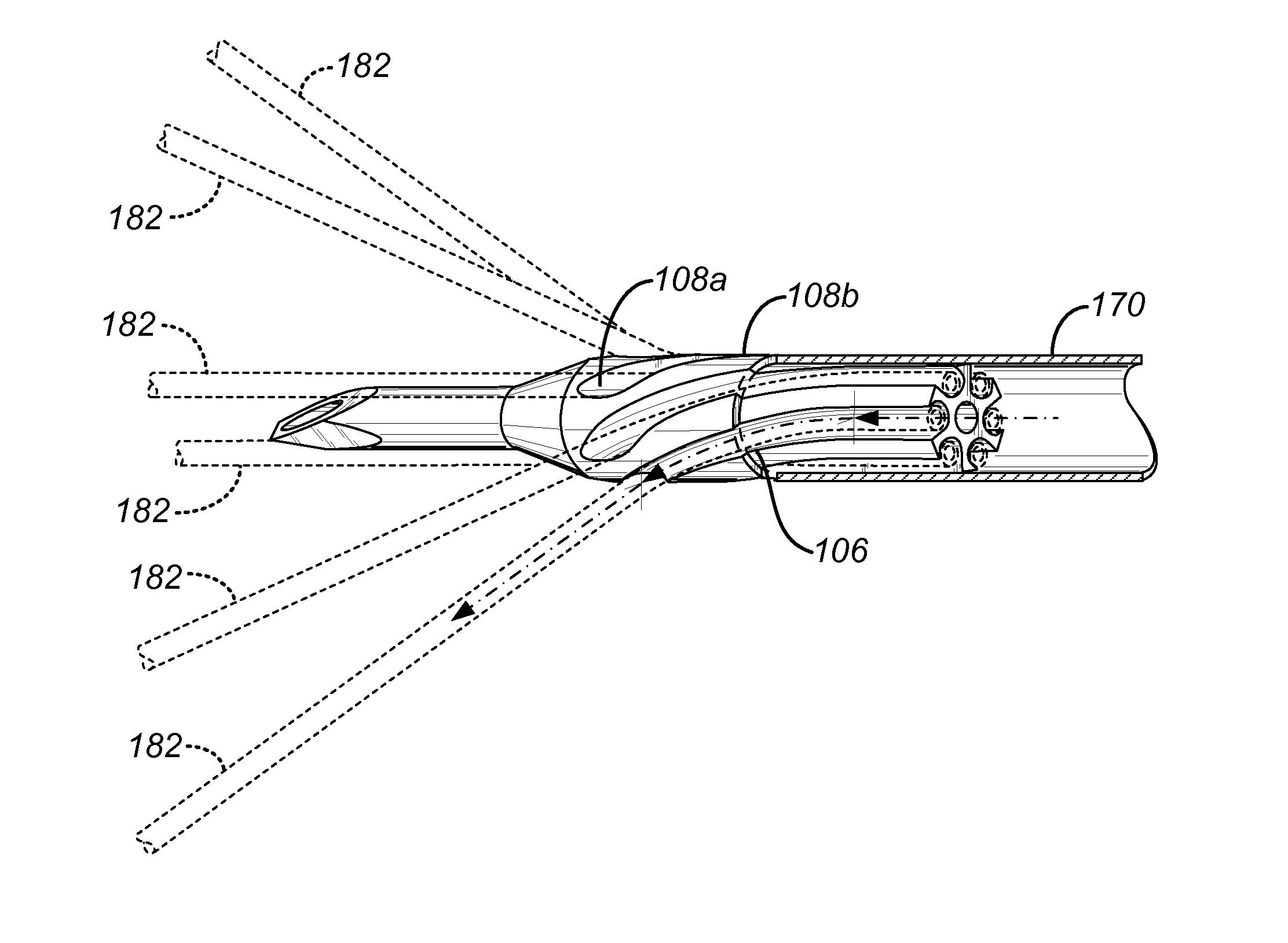 Needle and tine deployment mechanism