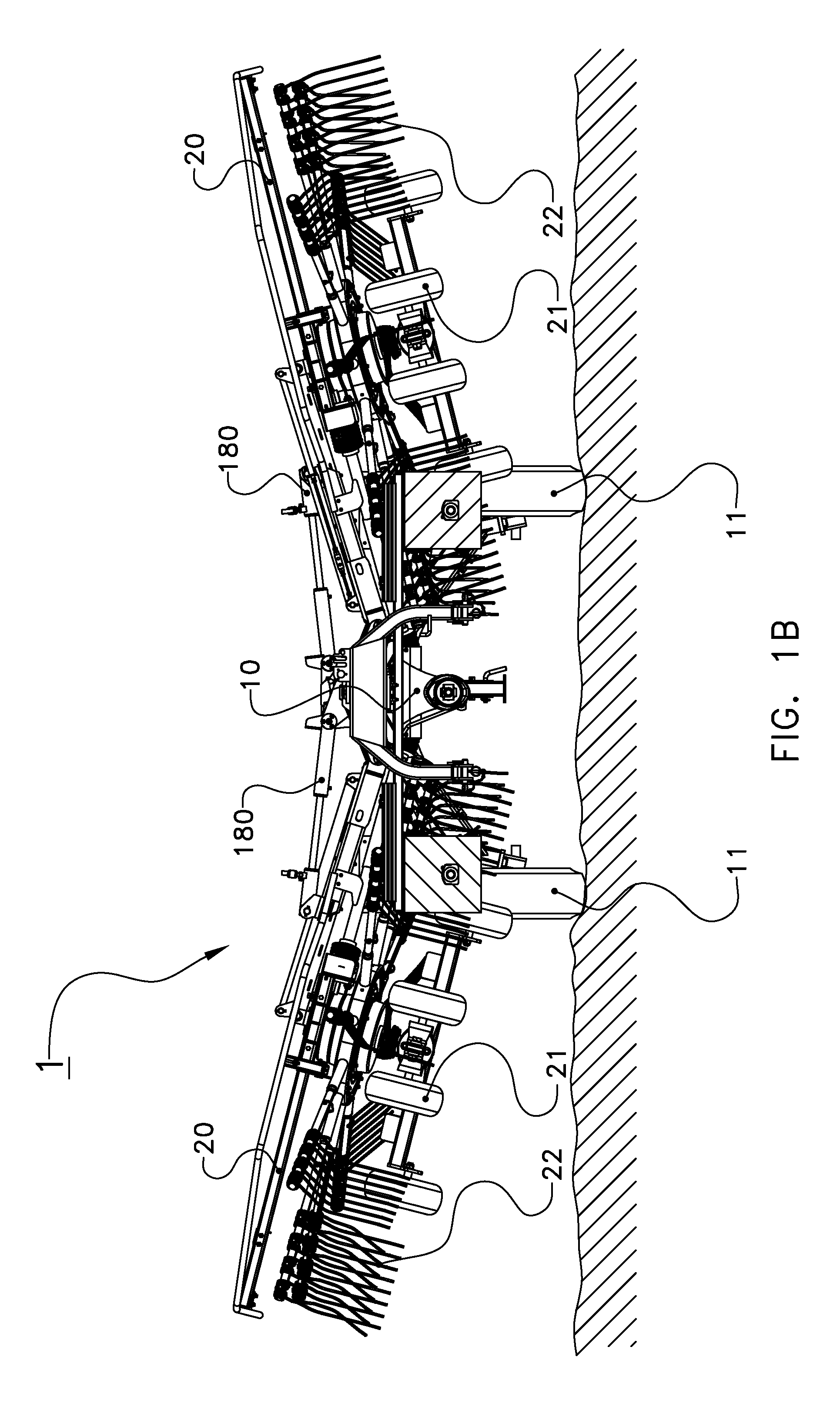 Agricultural implement with accumulator suspension