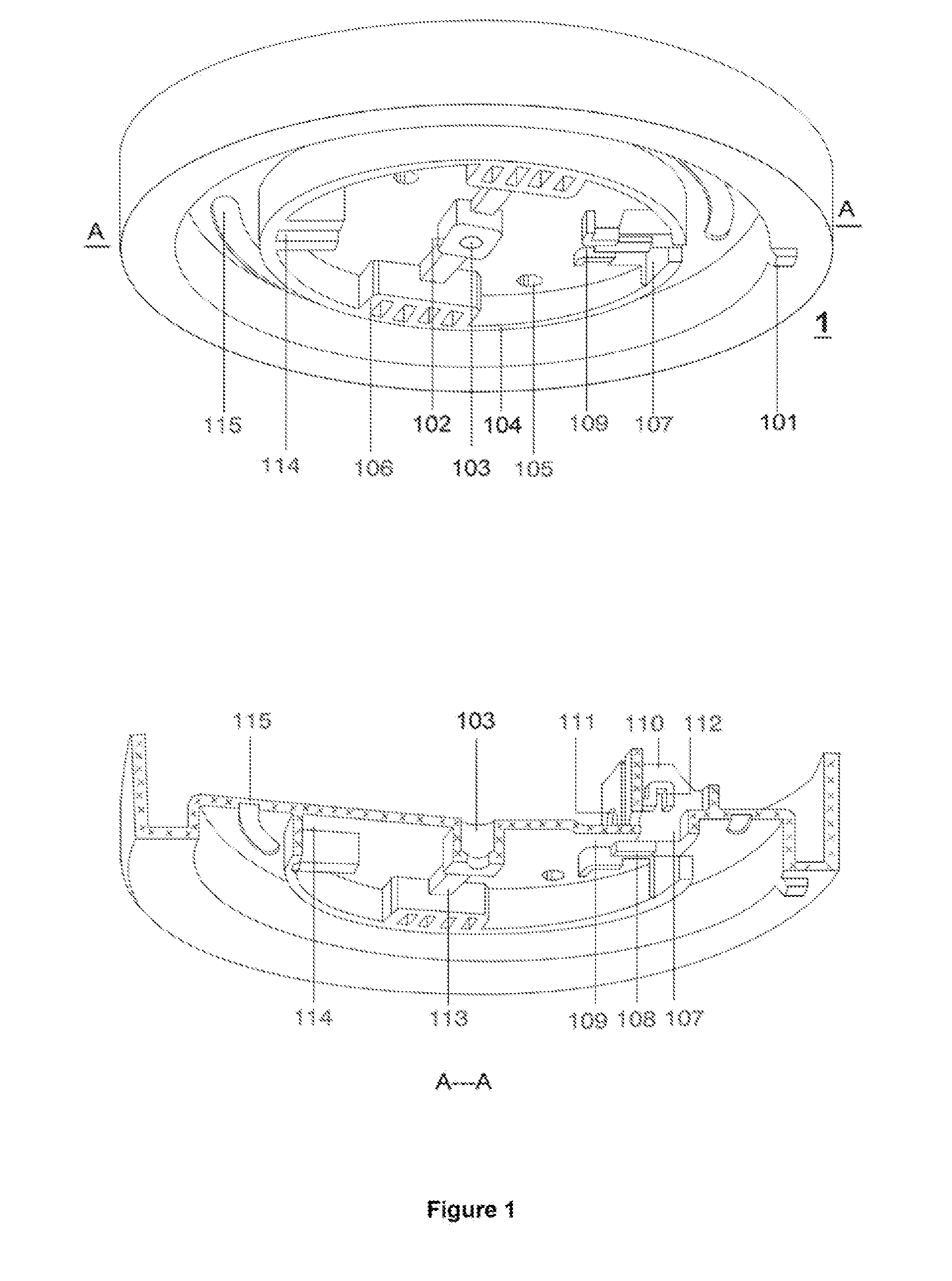 Socket and plug for load-bearing suspended lamp