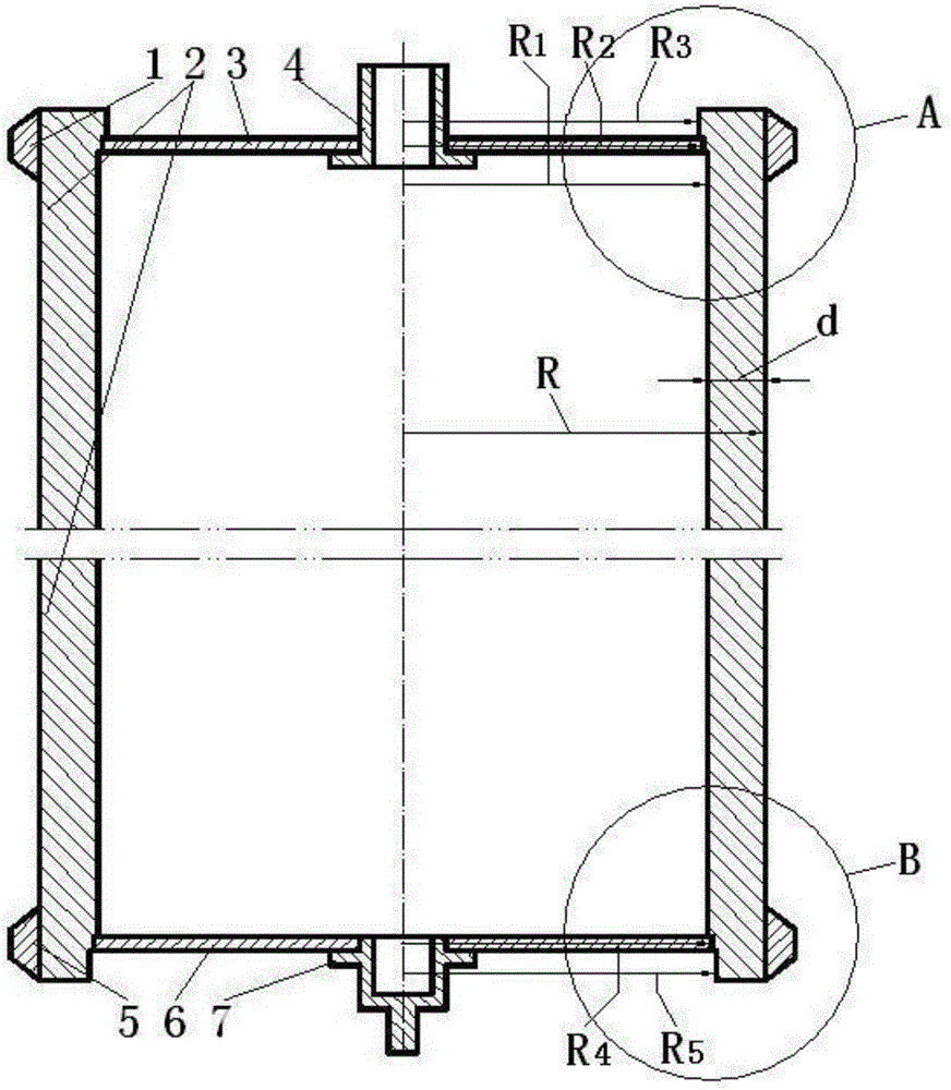 Drum-type high-speed composite material rotor and manufacturing method thereof