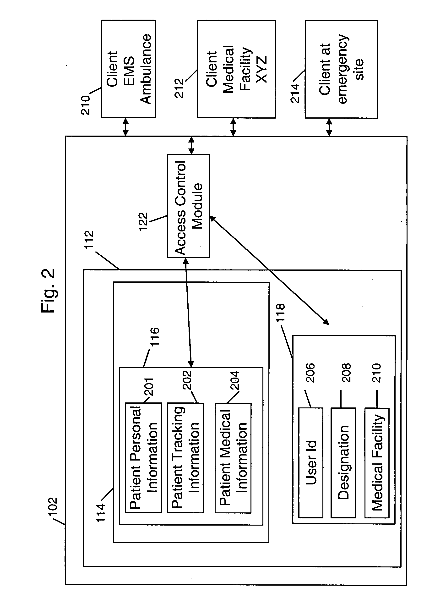 Method and system for secure and protected electronic patient tracking