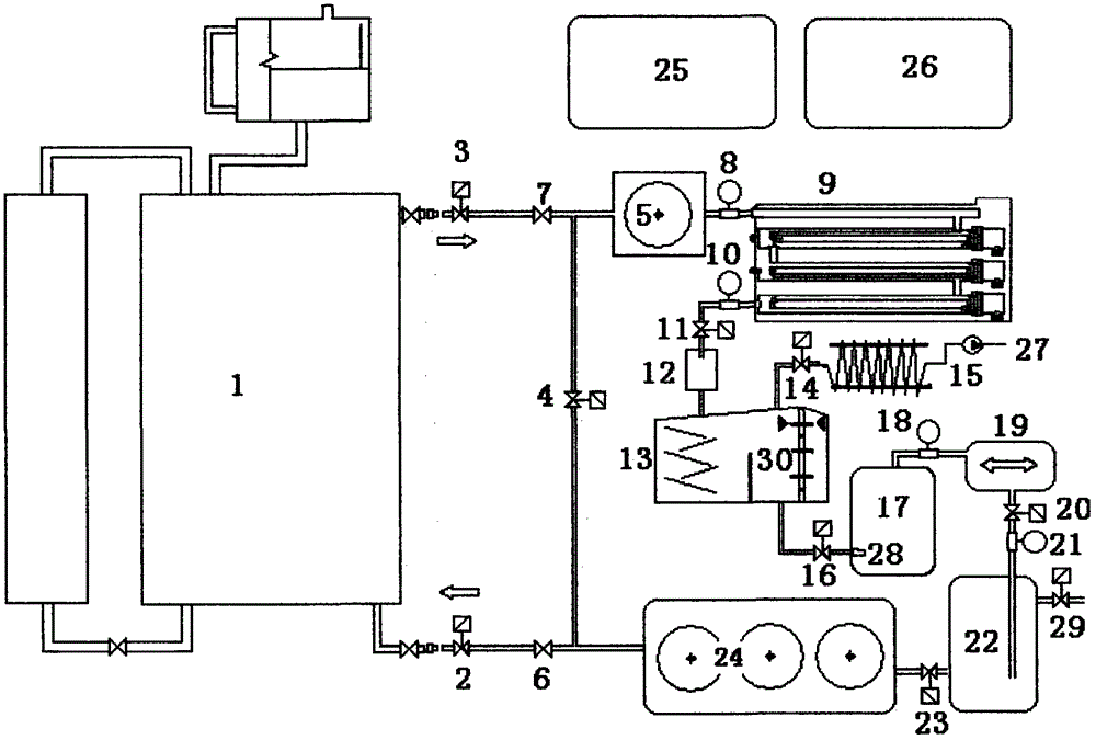 An online transformer oil dielectric loss processing device