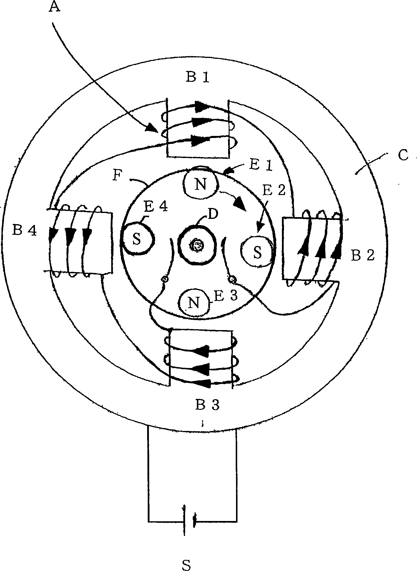 Motor and devive using this