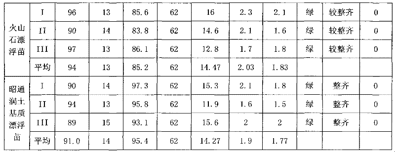 Method for cultivating tobacco seedlings by taking vesuvianite particles as floating seedling matrix