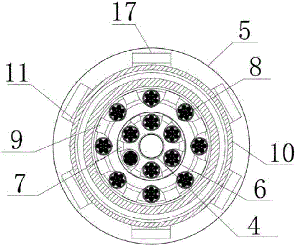 Multi-layer nest and coaxial sequencing assembly type anchor cable construction and installation method