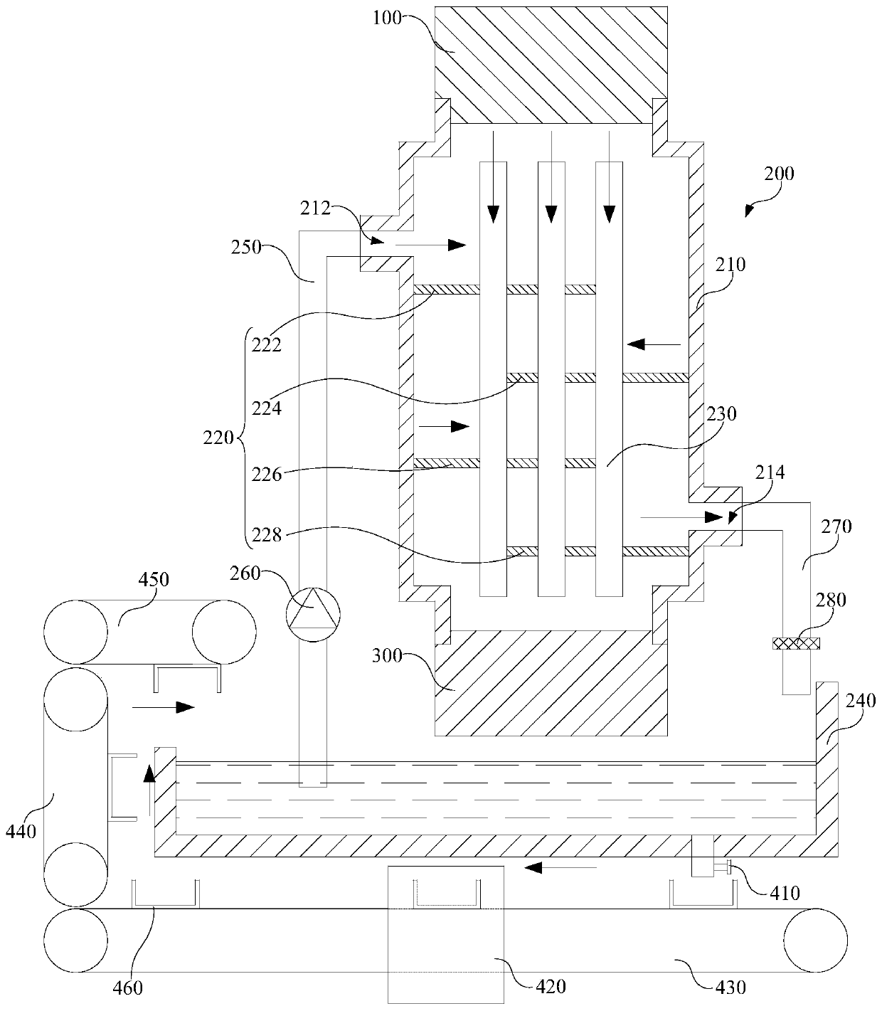 Cooling device and spinning equipment