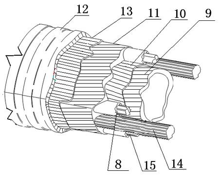 Nonmetal composite continuous tube and electrical submersible pump system