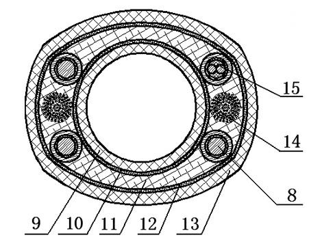 Nonmetal composite continuous tube and electrical submersible pump system