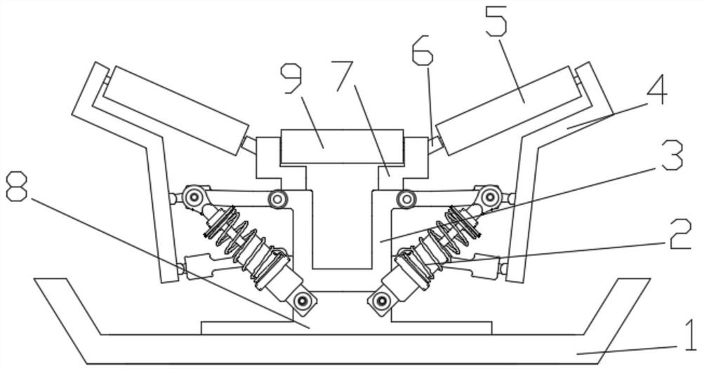 Anti-tearing pressure-reducing sliding chute buffering bed